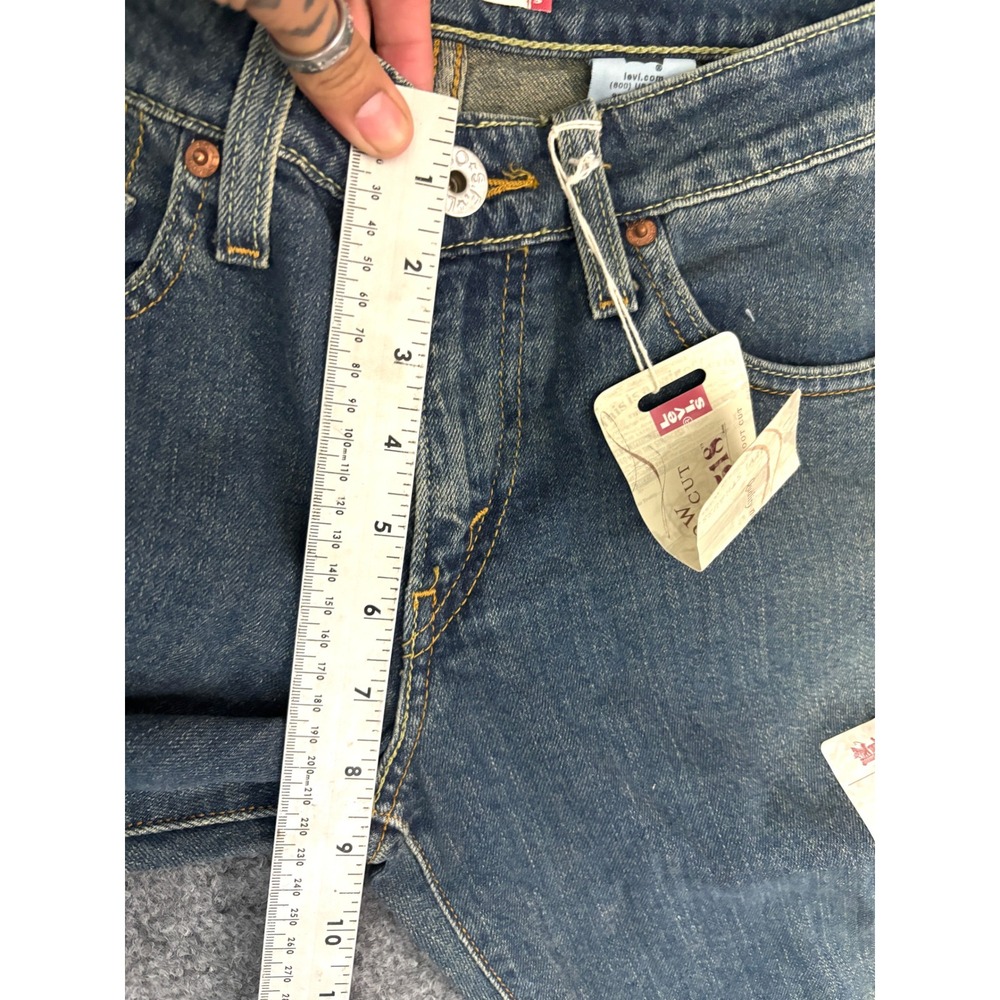 Levi's 518 Boot Cut Stretch Jeans Womens Size 7 Long NWT Blue Denim Y2K Low Rise - Picture 6 of 11